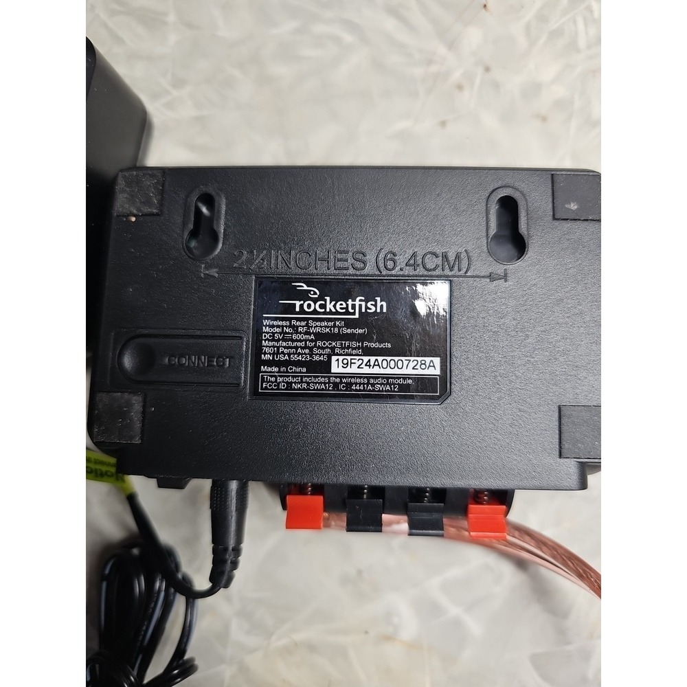 2 RocketFish WirelessSpeaker Kit RF-WRSK18 & RF-WHTIB-A Receivers Only TESTED - Picture 2 of 3